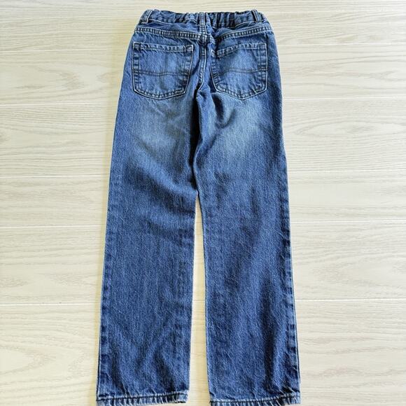 Place Boy's Straight Blue Denim Adjustable Waistband Jeans Size 8 - Picture 2 of 4